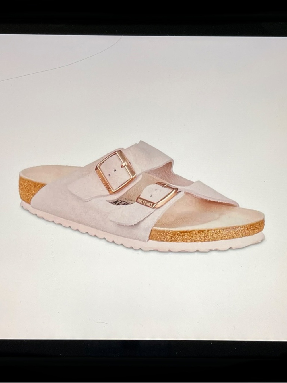 Birkenstock Arizona Suede Leather Sandals Light Rose - Picture 2 of 9